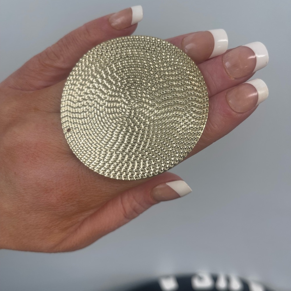 Gold Textured Statement Ring - image 1